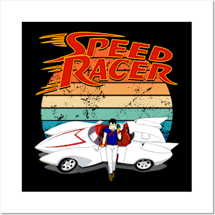 Retro Speed Racer Go! Posters and Art